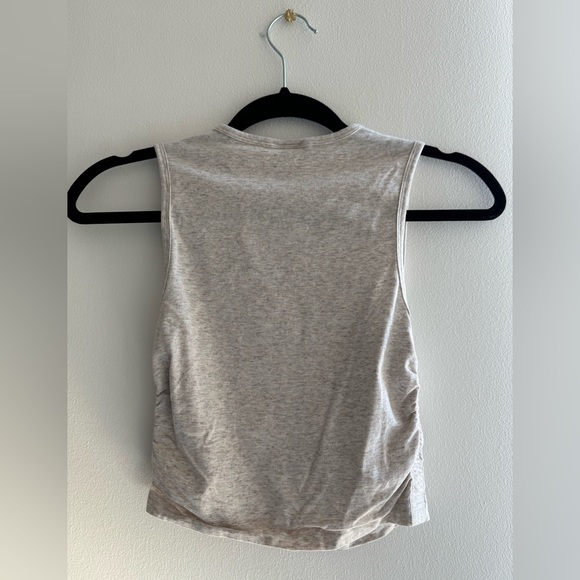 Cream Ruched Muscle Tee - Picture 2 of 2